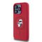 Karl Lagerfeld Silicone Karl&amp;Choupette Heads Ring MagSafe Case for iPhone 15 Pro - Red | Techbox