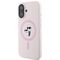Karl Lagerfeld Silicone Karl&amp;Choupette Heads Ring MagSafe Case for iPhone 16 Plus - Pink - Apple Cases - Cases - Techbox