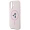 Karl Lagerfeld Silicone Karl&amp;Choupette Heads Ring MagSafe Case for iPhone 16 Plus - Pink - Apple Cases - Cases - Techbox