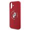 Karl Lagerfeld Silicone Karl&amp;Choupette Heads Ring MagSafe Case for iPhone 16 Plus - Red - Apple Cases - Cases - Techbox