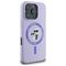 Karl Lagerfeld Silicone Karl&amp;Choupette Heads Ring MagSafe Case for iPhone 16 Pro - Purple - Apple Cases - Cases - Techbox