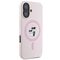 Karl Lagerfeld Silicone Karl&amp;Choupette Heads Ring MagSafe iPhone 16 Case - Pink - Apple Cases - Cases - Techbox