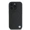 BMW Signature Leather Half Textured &amp; Circle MagSafe case for iPhone 16 Pro - black | Techbox
