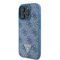 Guess Leather Metal Logo Strass Crossbody Case for iPhone 16 Pro - Blue - Apple Cases - Cases - Techbox