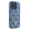 Guess Leather Metal Logo Strass Crossbody Case for iPhone 16 Pro - Blue - Apple Cases - Cases - Techbox