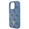 Guess Leather Metal Logo Strass Crossbody Case for iPhone 16 Pro - Blue - Apple Cases - Cases - Techbox