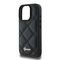 Guess Quilted Metal Logo iPhone 16 Pro Case - Black | Techbox