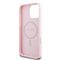 Guess Grained Ring MagSafe iPhone 16 Pro Case - Pink | Techbox