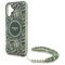 Guess IML Flowers Allover Electro With Pearl Strap MagSafe case for iPhone 16 - green | Techbox