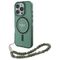 Guess IML Glitter With Pearl Strap MagSafe case for iPhone 16 Pro Max - green | Techbox