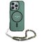 Guess IML Glitter With Pearl Strap MagSafe case for iPhone 16 Pro Max - green | Techbox