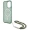 Guess IML Glitter With Pearl Strap MagSafe case for iPhone 16 Pro Max - green | Techbox