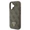 Guess Leather Metal Logo Strass Crossbody Case for iPhone 16 - Brown - Apple Cases - Cases - Techbox