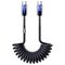 Joyroom S-A43 Crystal-Clear Series 60W USB-C - USB-C spiral cable 1.5m - black - Cables & Adapters - Cables & Accessories - Techbox
