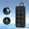 Tech-Protect PC6X6 Power Strip 6 Sockets 240V + 3xUSB-A + 3xUSB-C 200cm - Black