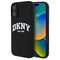 DKNY Silicone White Printed Logo MagSafe iPhone 16 Case - Black | Techbox