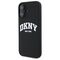 DKNY Silicone White Printed Logo MagSafe iPhone 16 Case - Black | Techbox