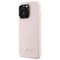Guess Silicone Script Metal Logo &amp; Frame iPhone 16 Pro Case - Pink | Techbox