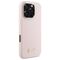 Guess Silicone Script Metal Logo &amp; Frame iPhone 16 Pro Case - Pink | Techbox