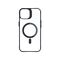 3mk Satin Armor MagCase with MagSafe for iPhone 13 / 14 - Transparent with Black Frame