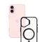 3mk Satin Armor MagCase with MagSafe for iPhone 16 - Clear with Black Frame