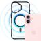 3mk Satin Armor MagCase with MagSafe for iPhone 16 - Clear with Black Frame