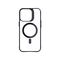 3mk Satin Armor MagCase with MagSafe for iPhone 16 Pro - Clear with Black Frame