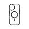 3mk Satin Armor MagCase with MagSafe for iPhone 16 Plus - Clear with Black Frame