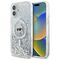 Karl Lagerfeld KLHMP16SLGKISGH iPhone 16 6.1" hardcase transparent Liquid Glitter Karl Head Magsafe - Apple Cases - Cases - Techbox