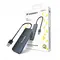 USB-A Hub Wozinsky WHS080YSS 4 x USB-A 3.0 with individual switches, aluminum, with 30 cm cable - gray - USB Hubs & Card Readers - Peripherals - Techbox