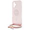 Guess GUHMP16SHCTSGNSP iPhone 16 6.1" pink/pink hardcase Crossbody Cord Script MagSafe - Apple Cases - Cases - Techbox