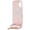 Guess GUHMP16SHCTSGNSP iPhone 16 6.1" pink/pink hardcase Crossbody Cord Script MagSafe - Apple Cases - Cases - Techbox
