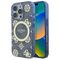 Guess GUHMP16XH4PYEEB iPhone 16 Pro Max 6.9" blue/blue hardcase IML Peony On 4G Background MagSafe