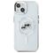 Karl Lagerfeld IML Metal Karl&amp;Choupette Head MagSafe iPhone 14 Case - White | Techbox