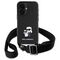 Karl Lagerfeld KLHCP16SSAKCPBK iPhone 16 6.1" black hardcase Saffiano Karl&amp;Choupette Metal Pin CBDY Strap - Apple Cases - Cases - Techbox