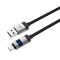 Acefast C15-04 USB-A - USB-C Cable with Display 480Mb/s 66W 1.2m - Black