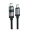 Acefast C15-03 USB-C - USB-C Cable with Display 480Mb/s 60W 1.2m - Black