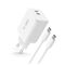 Tech-Protect NC45W-GAN 2-PORT PD45W Charger + TYPE-C CABLE - white - Cables & Adapters - Cables & Accessories - Techbox