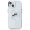 Karl Lagerfeld IML Metal Karl&amp;Choupette Head MagSafe iPhone 15 Case - White | Techbox