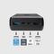 Fast charge power bank: 20,000 mAh, 2 USBs Black | Techbox