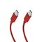 SBS TECABLETISSUETCCR USB-C - USB-C 1.5m 60W Braided Cable - Red | Techbox