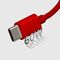 SBS TECABLETISSUETCCR USB-C - USB-C 1.5m 60W Braided Cable - Red | Techbox