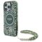 Guess IML Flowers Allover Electro With Pearl Strap MagSafe case for iPhone 16 Pro Max - green | Techbox