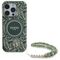 Guess IML Flowers Allover Electro With Pearl Strap MagSafe case for iPhone 16 Pro Max - green | Techbox