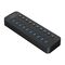 Orico CT2U3-10AB 10x USB-A 3.0 Hub with Switches - Black - USB Hubs & Card Readers - Peripherals - Techbox