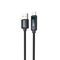 Dudao L7T USB-A - USB-C 66W Cable with LED Display 1m - Black - Cables & Adapters - Cables & Accessories - Techbox
