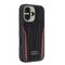 Audi Genuine Leather MagSafe iPhone 16 6.1" black-red hardcase AU-TPUPCMIP16-R8/D3-RD