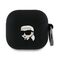 Karl Lagerfeld KLA4RUNIKK AirPods 4 cover black/black Silicone Karl Head 3D - Smartphone Accessories - Cables & Accessories - Techbox