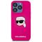 Karl Lagerfeld KLHMP15XSKHPPLF iPhone 15 Pro Max 6.7" fuchsia/fuschia hardcase Silicone Karl Head Print MagSafe