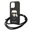 Karl Lagerfeld Leather Monogram Patch and Cord Iconik Case for iPhone 13 Pro / 13 - Black | Techbox
